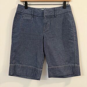 Women's WHBM blanc blue Bermuda Shorts size 4